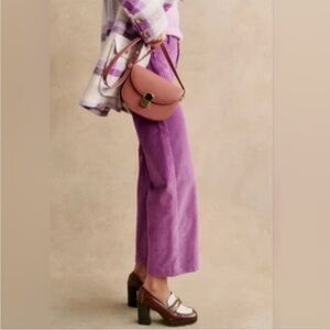 Sézane Le Crop Corduroy, violet (purple), FR 34 / US 2